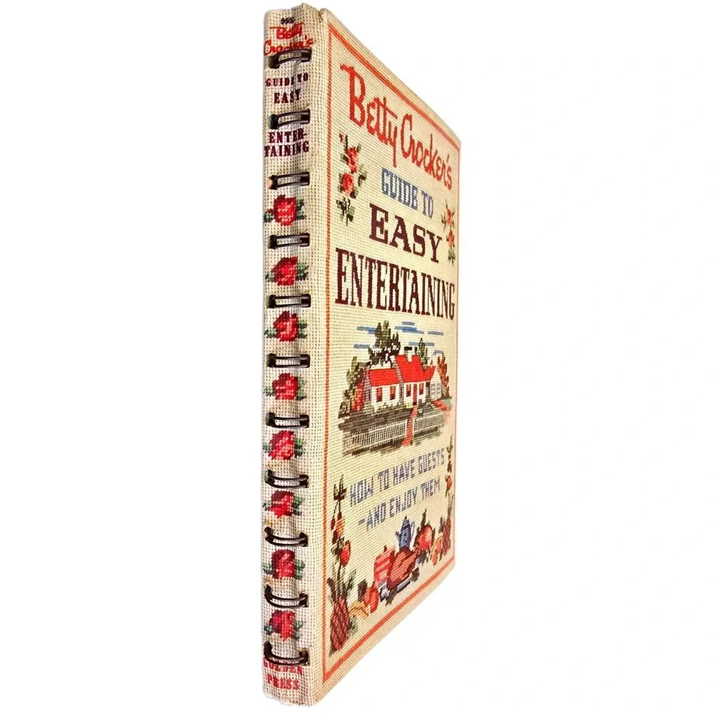 1959 Betty Crocker‎ Easy Entertaining Cookbook 1st Ed 3rd Printing Spiral HC